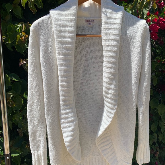 Slouchy White Merona Sweater - Picture 2 of 4